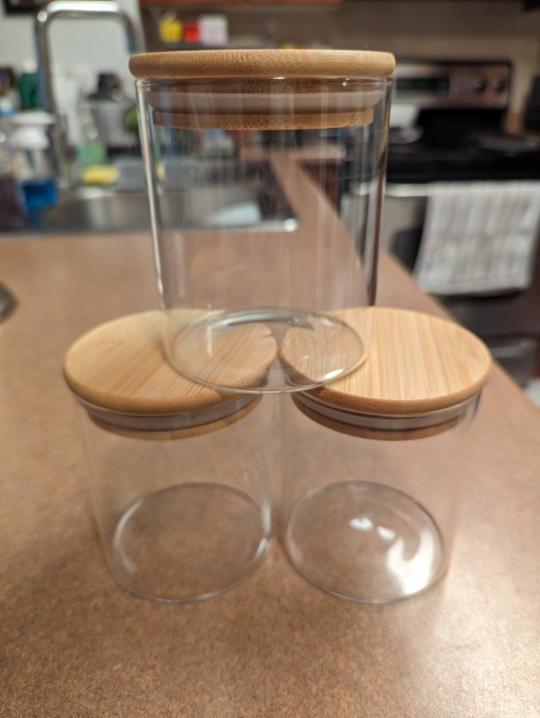 Glass storage containers