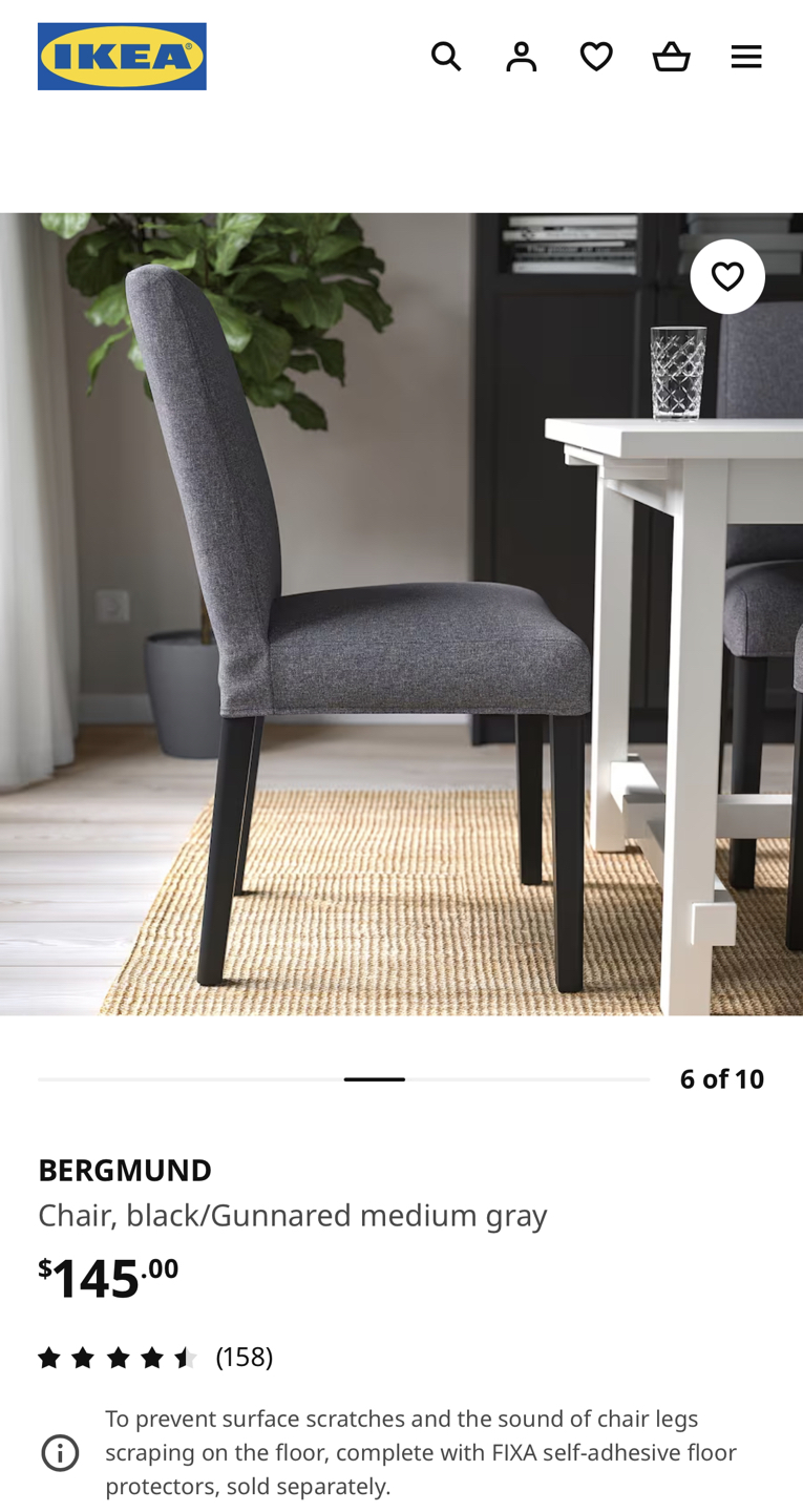 Henriksdal chairs (set of 4) WHITE
