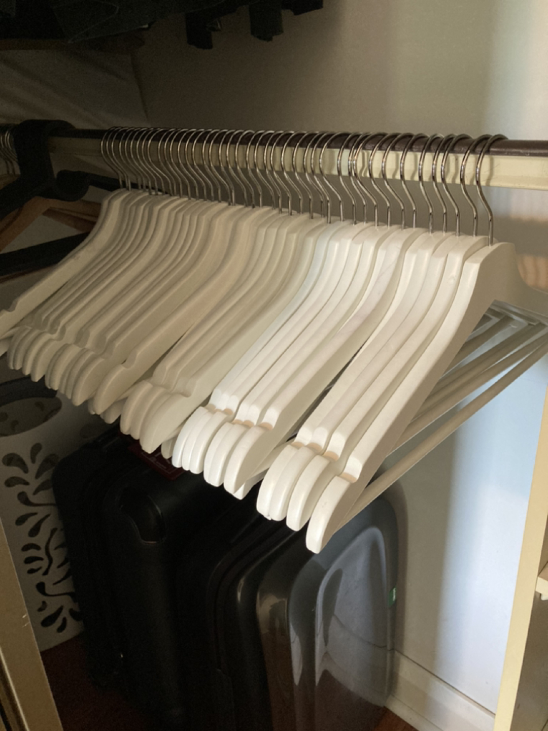 IKEA white wooden hangers thumbnail