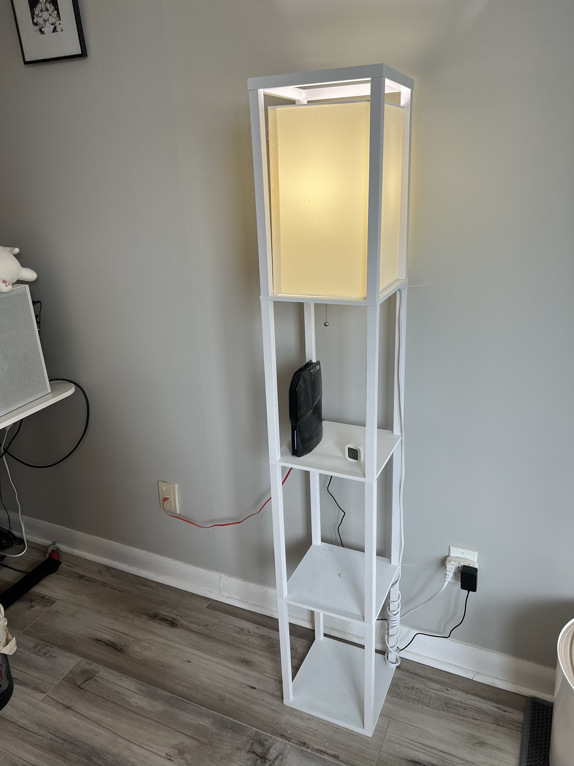 Floor Lamp with Shelves
