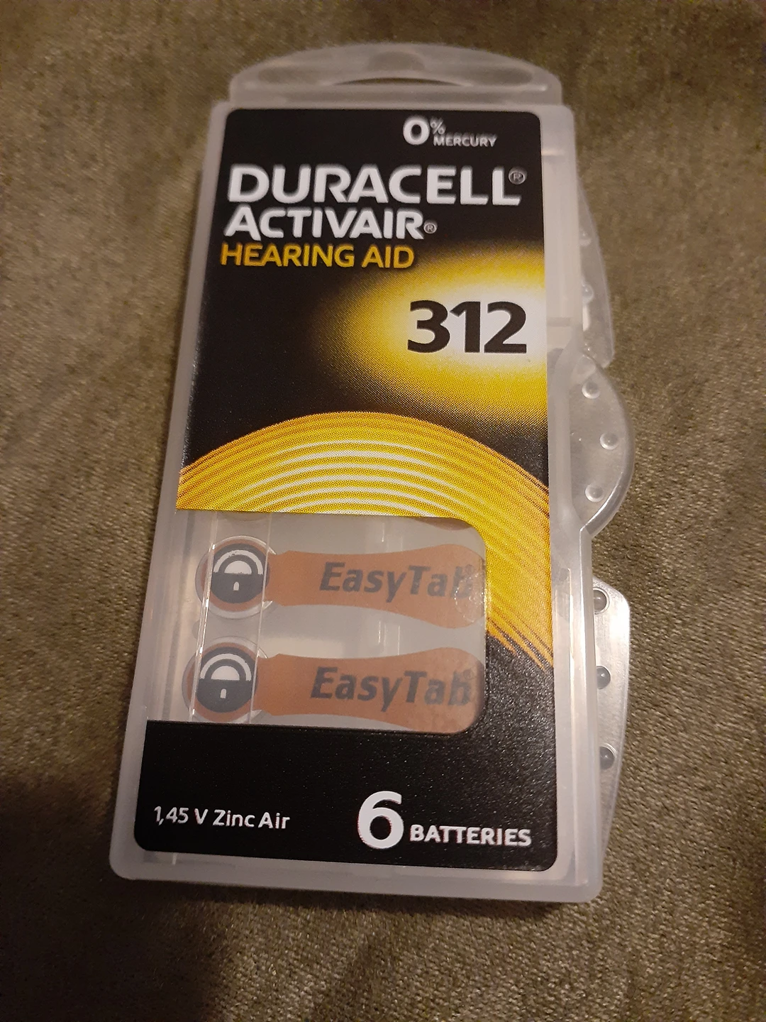 Duracell 6 pcs Hearing Aid Batteries 312