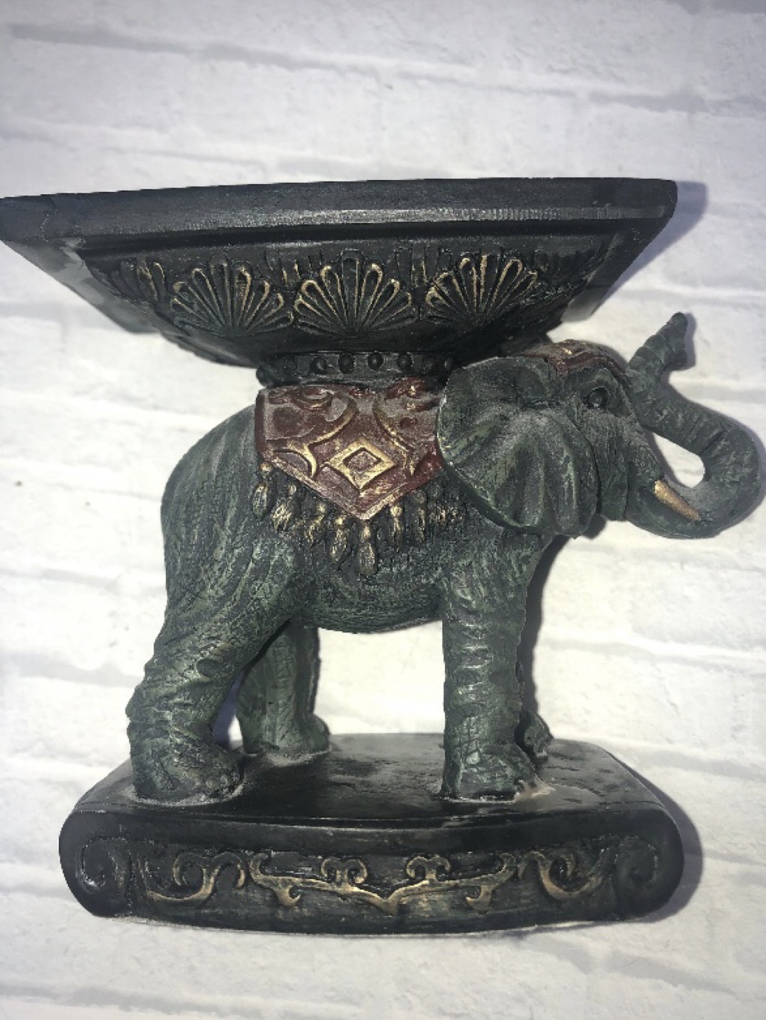 Bombay Boho Style Elephant Cast Metal Candle Holder image indicator(5)