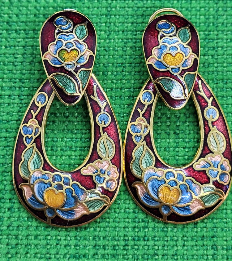 Vintage Cloisonne earrings - photo 2