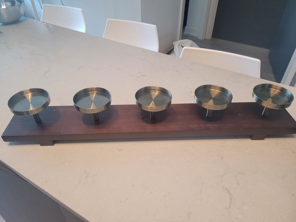 Wooden Pillar Candle Holder  thumbnail