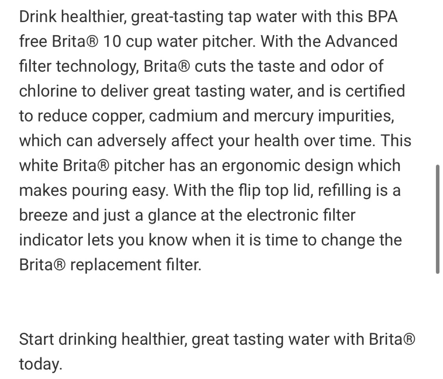 Brita® Large 10 Cup Water Filter Pitcher - photo 4