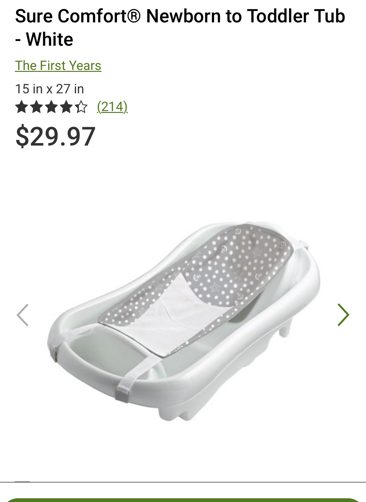 Newborn to toddler bathtub - photo 2