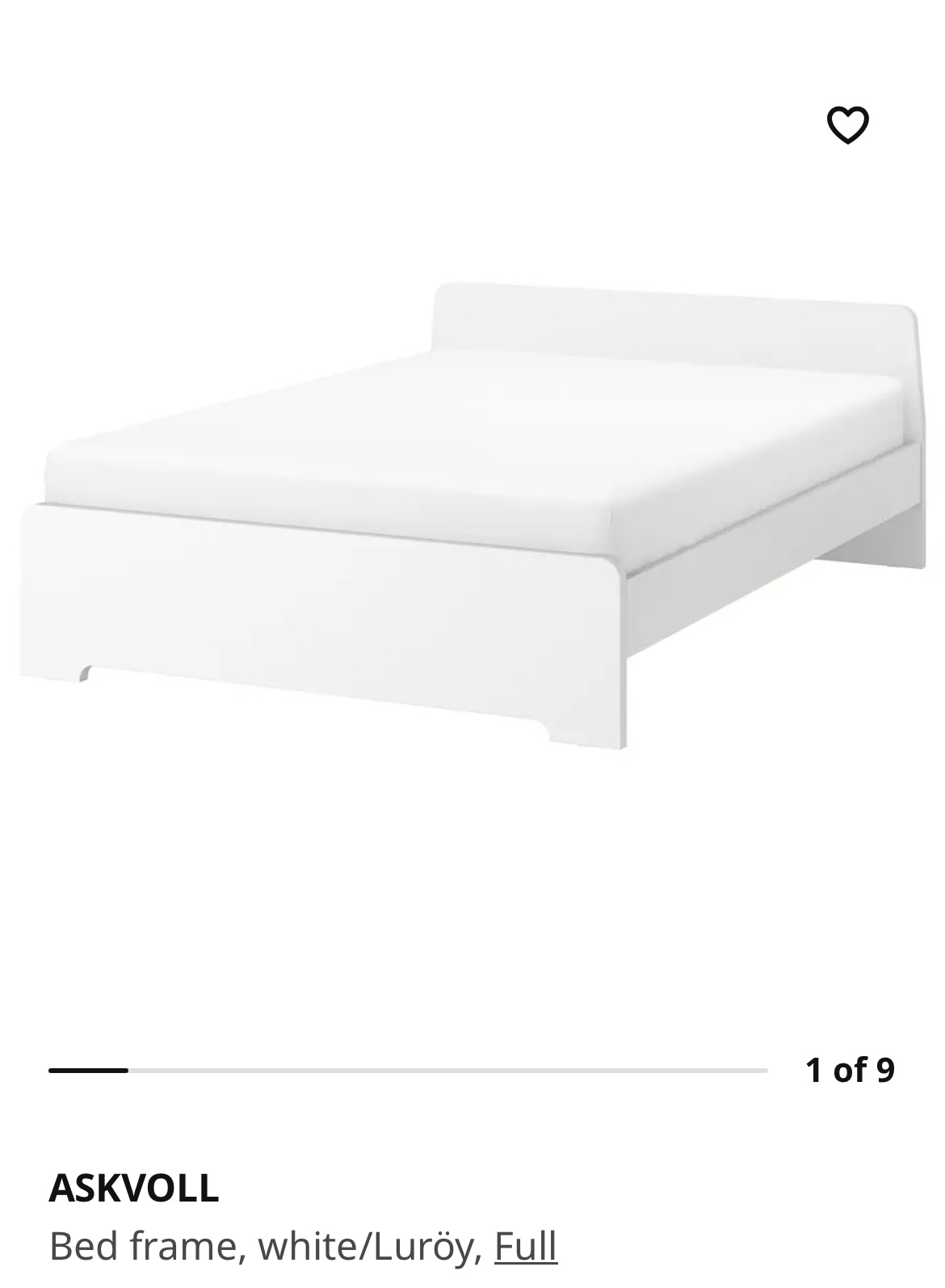 ASKVOLL ikea bed frame size FULL - photo 2