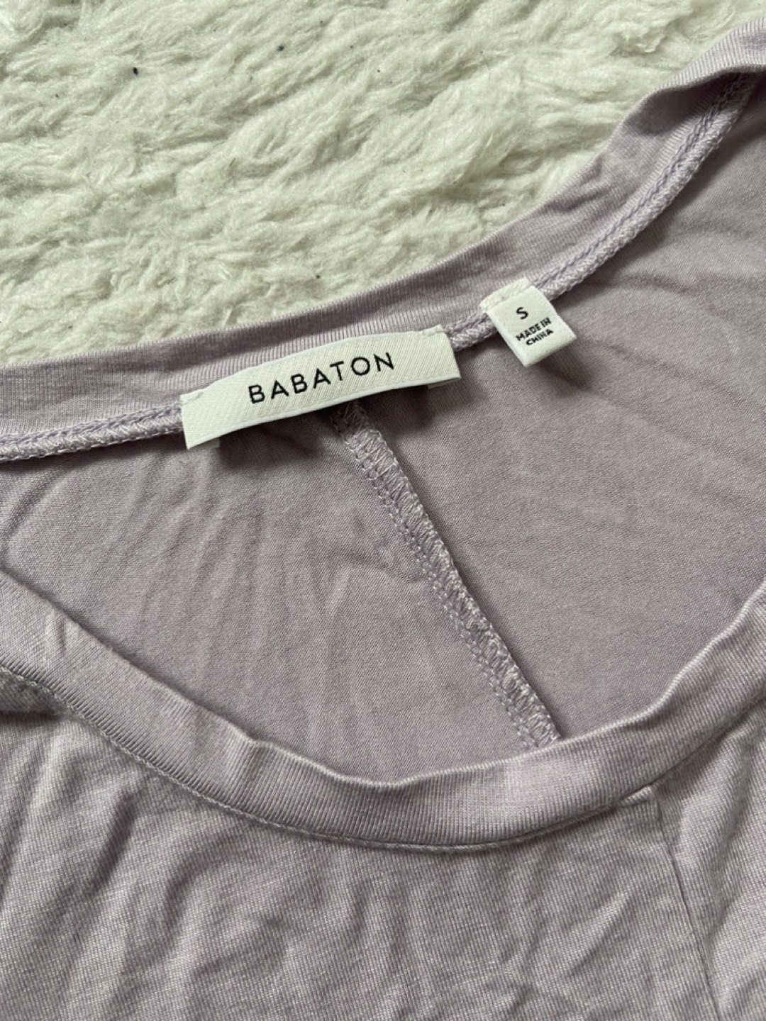 Aritzia Babaton 3/4 slit sleeve jersey top size S image indicator(2)