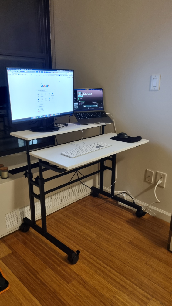 Desk, adjustable height, white - photo 2