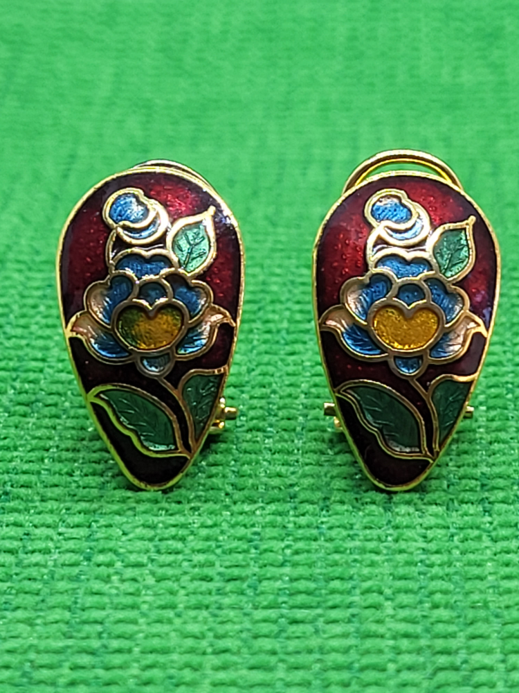 Vintage Cloisonne earrings - photo 4