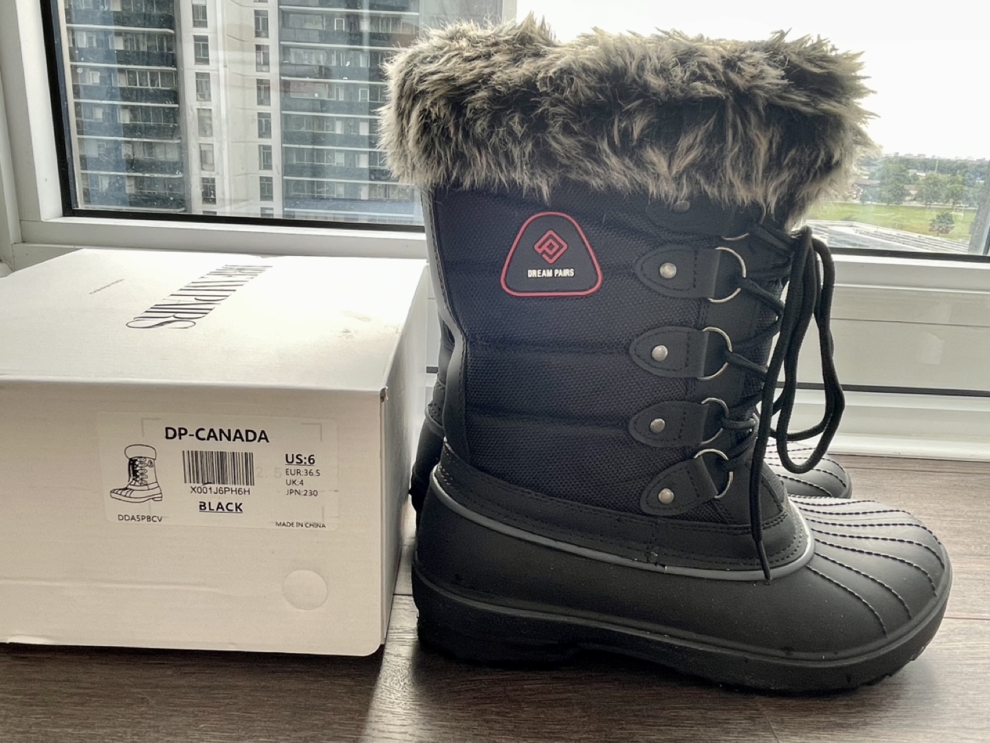 Snow boots faux fur lining US6 UK4