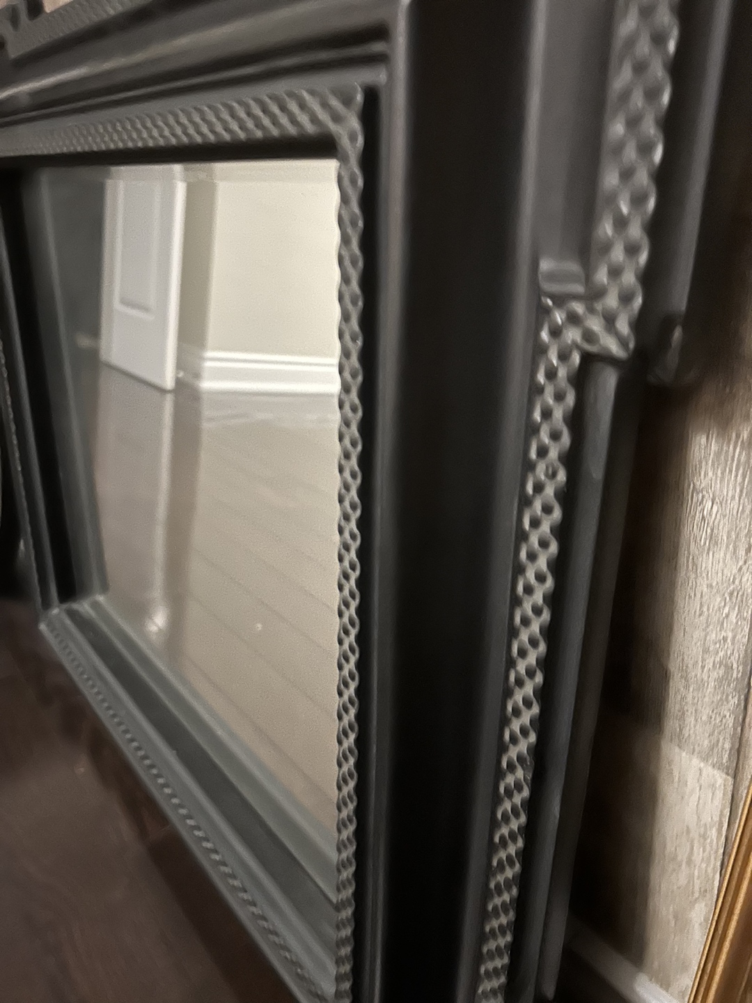 Mirror with black frame