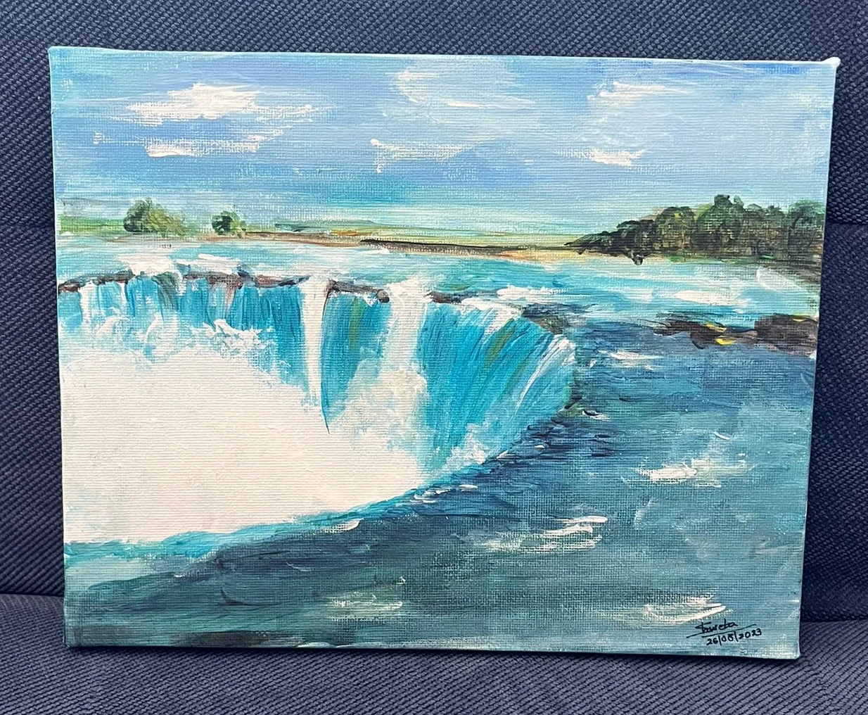 Acrylic Painting on Canvas - Niagara Falls thumbnail