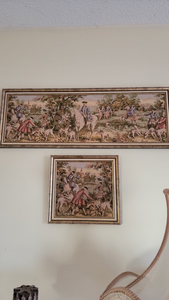 Aubusson Tapestry Set Hunting Scene - photo 4