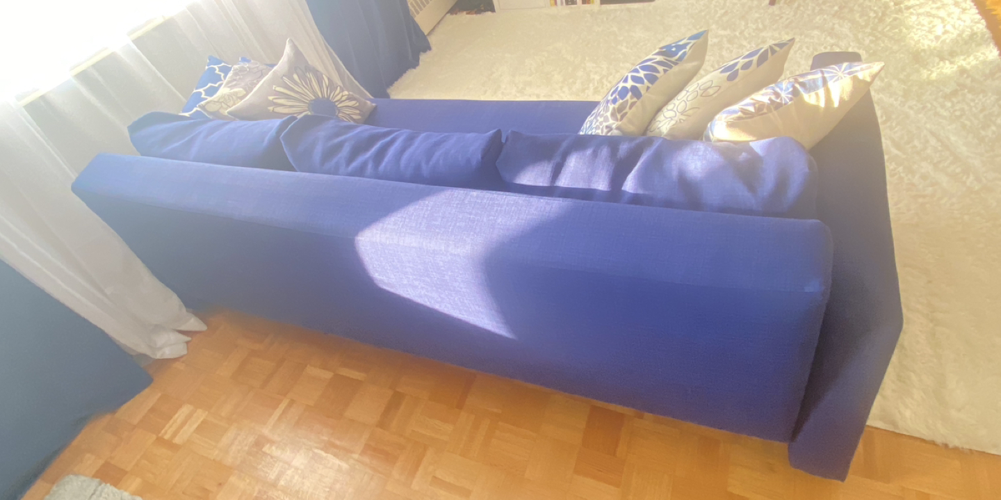 Blue Sofa and bed