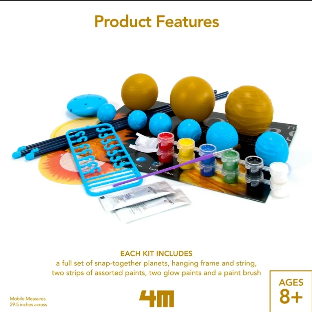 4M 3D Glow-in-the-Dark Solar System Model Making Science Kit - photo 4
