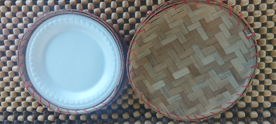 Bamboo plate holder (6)+ Decorative wood table runner