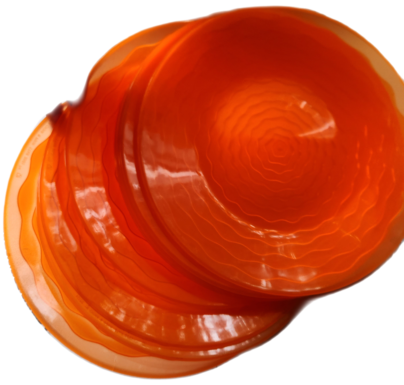 Orange Plastic plates (9 pieces) image indicator(3)