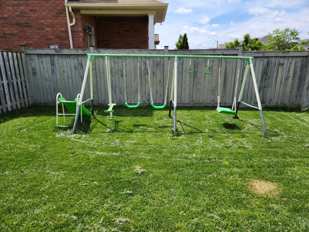 outdoor swing set for children, good condition thumbnail