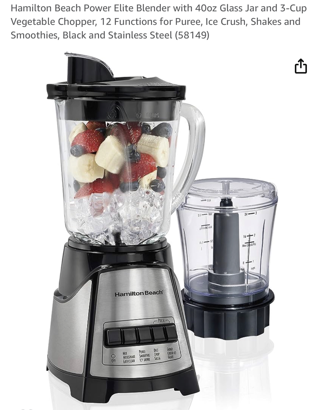 Hamilton Beach Power Elite Blender