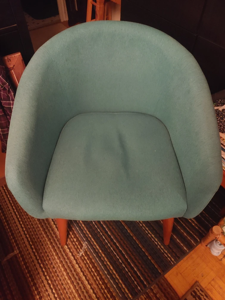 Teal Polyester Accent Chair