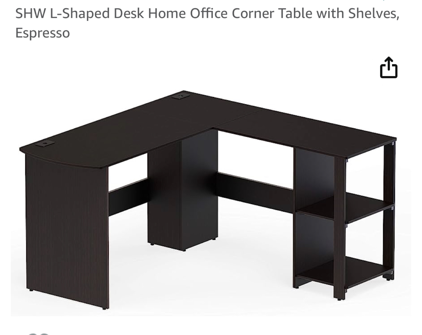 corner lshape espresso desk NEW - photo 2