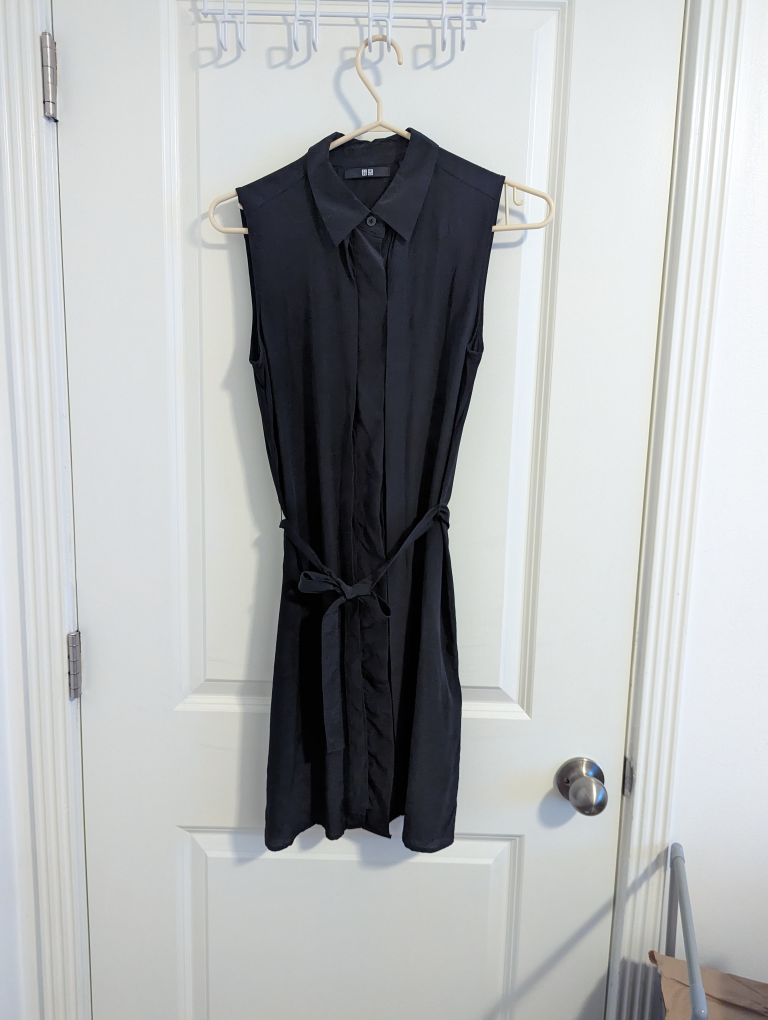 Black silk dress thumbnail