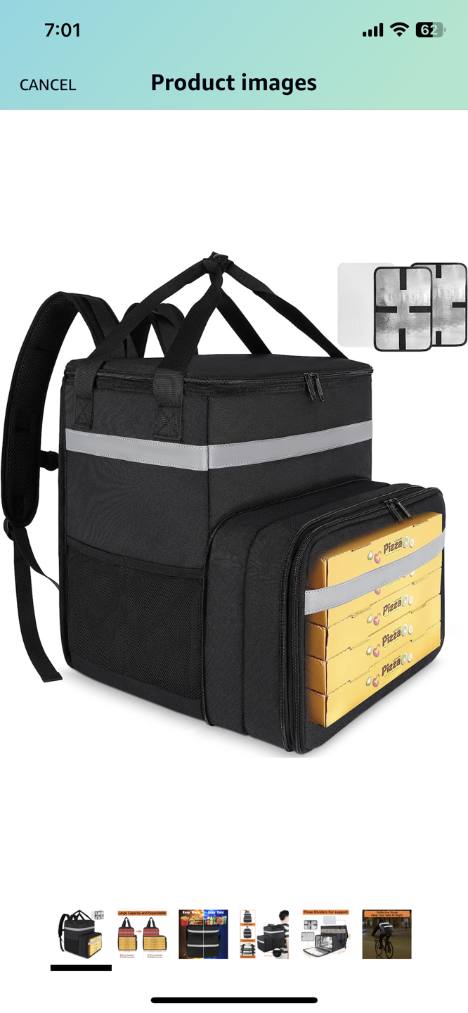 Uber Food Delivery Bag - NEVER USED thumbnail