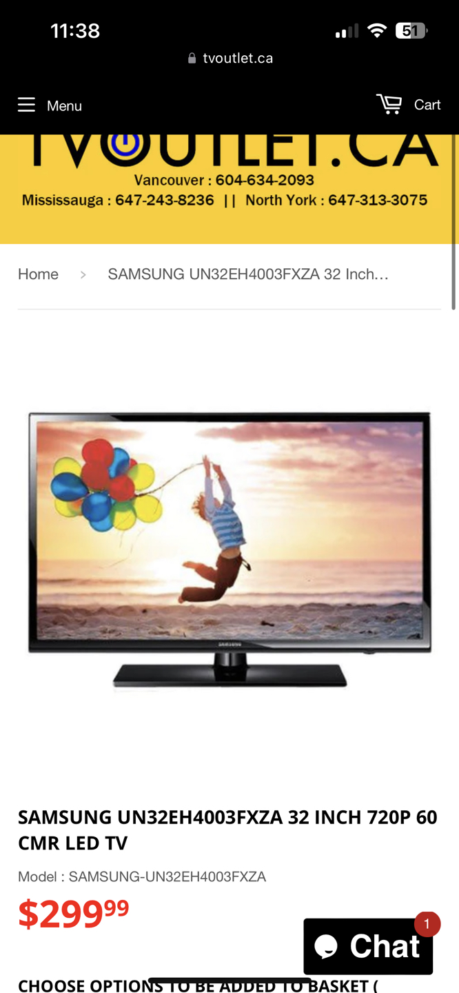 Samsung 32” LED TV thumbnail
