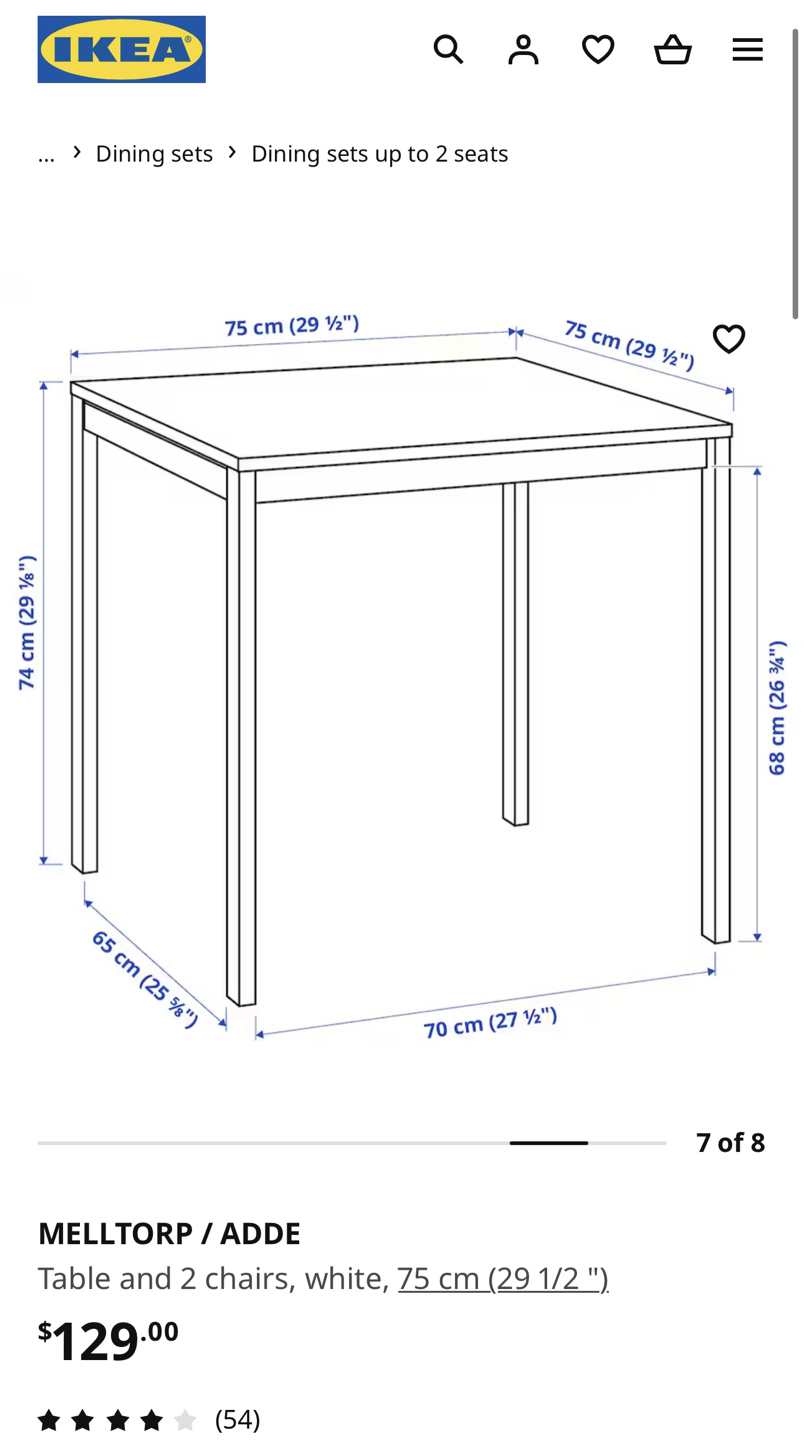 Ikea table and 2 chairs - photo 4