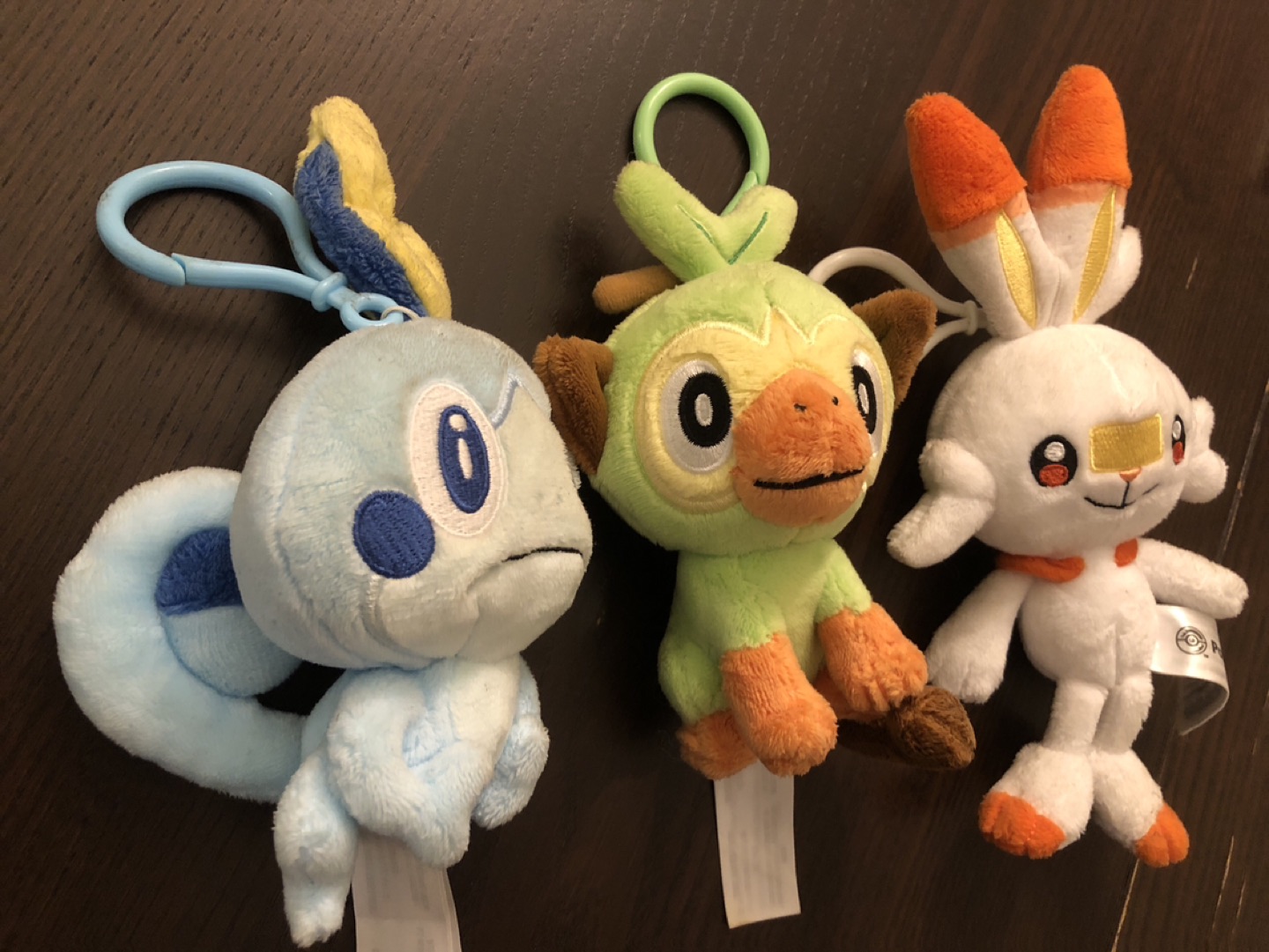 3 Pokemon Plushies with Hooks for hanging on bags - photo 2
