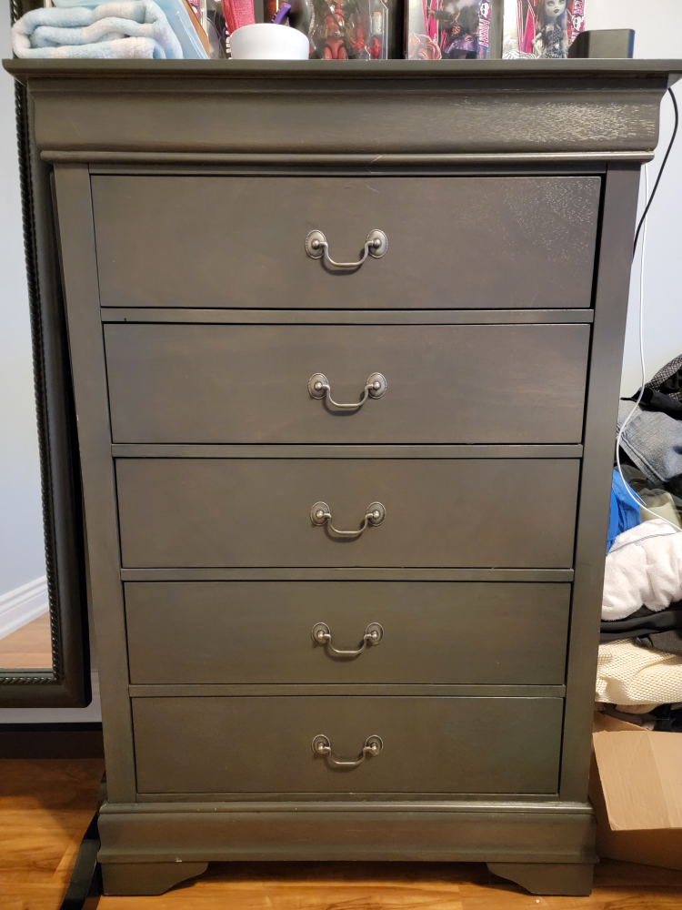 Queen bedroom set - dresser, nightstand, sleigh bed frame