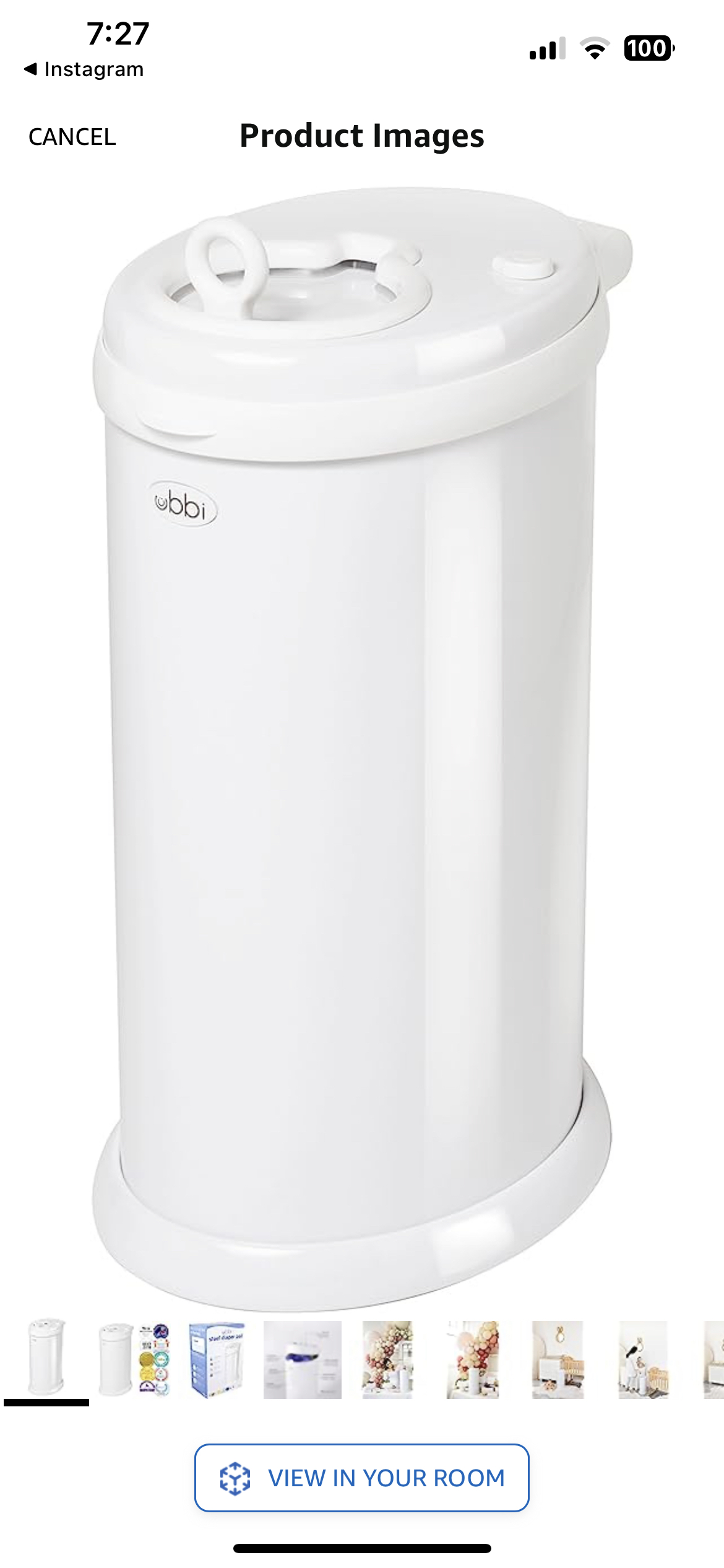 GUC Ubbi Diaper Pail w/ Bags