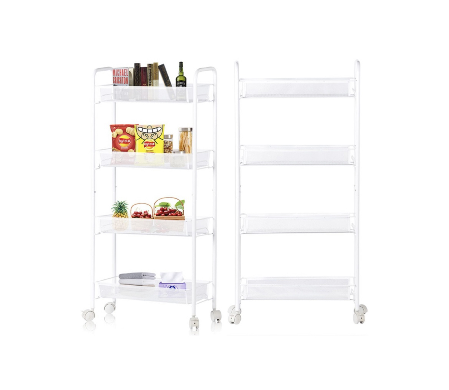 4 Tier Rolling Utility Cart with wheels