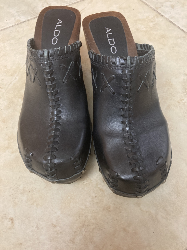 Aldo wooden platform shoes ( leather) - photo 3