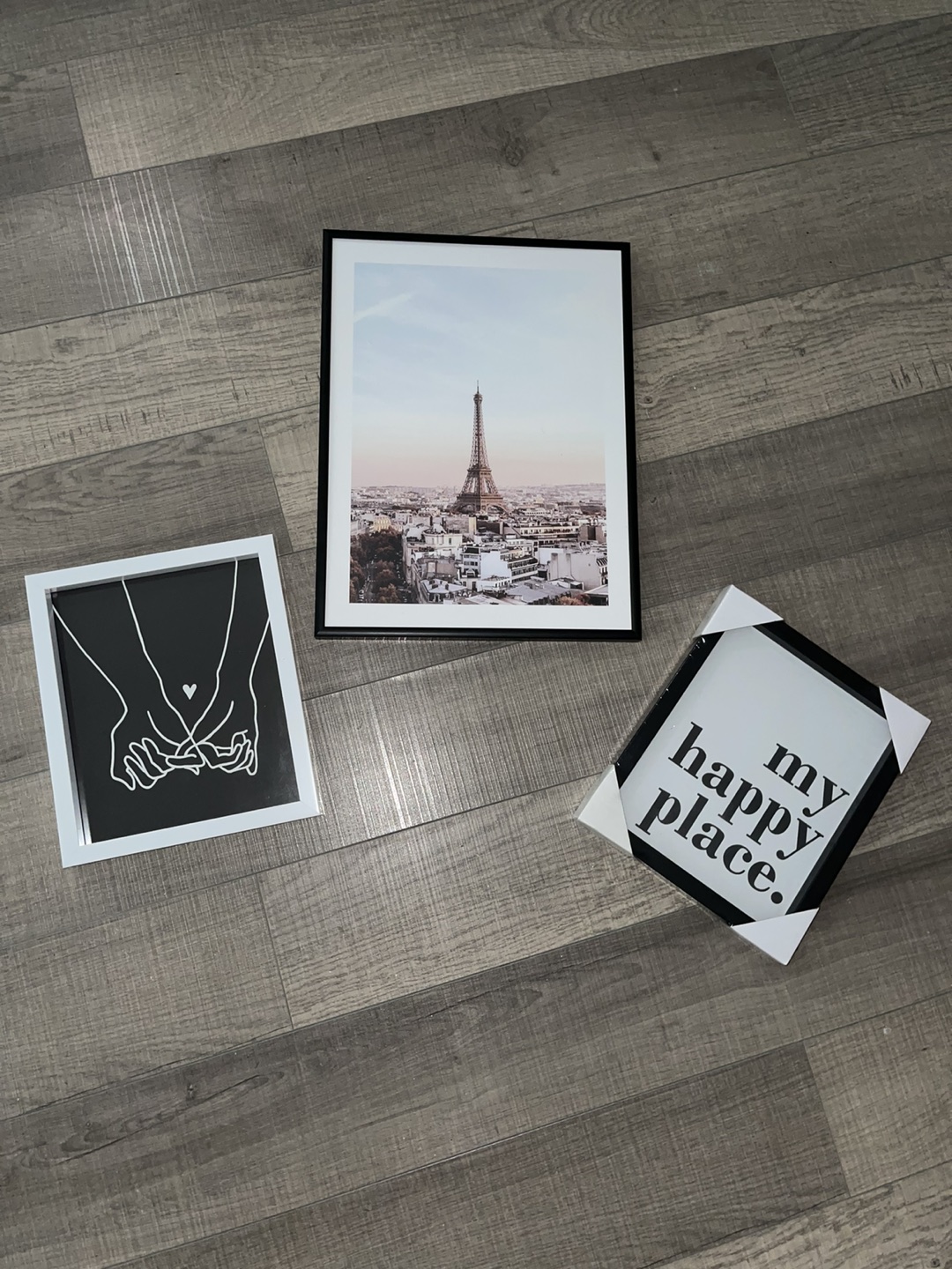 3 framed posters
