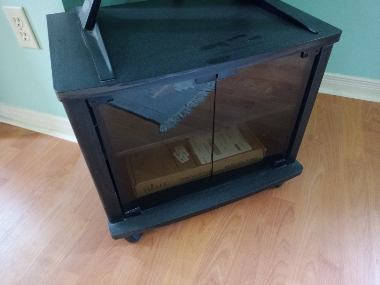 Black TV stand