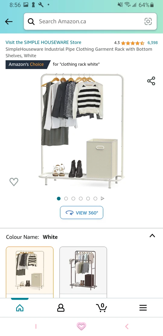 white clothing rack moving sale thumbnail