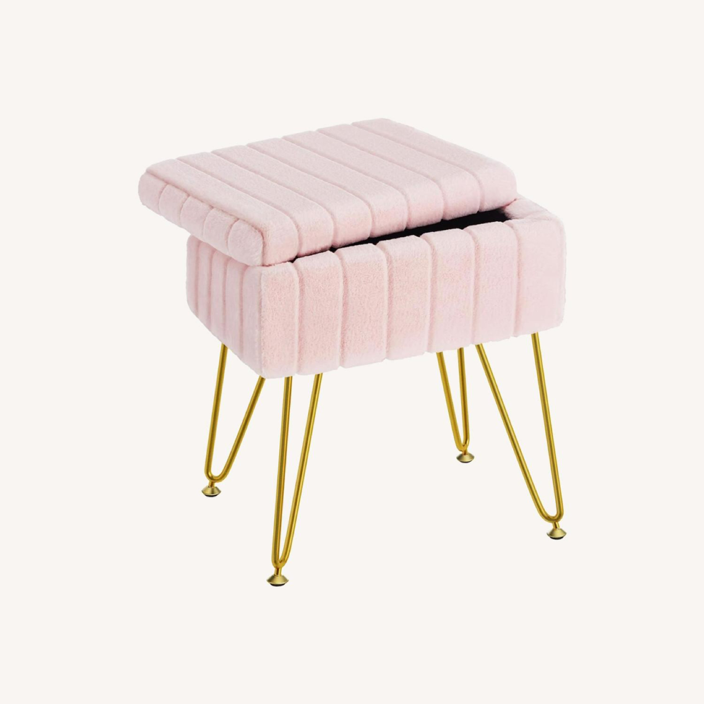 Pink stool with storage - photo 2