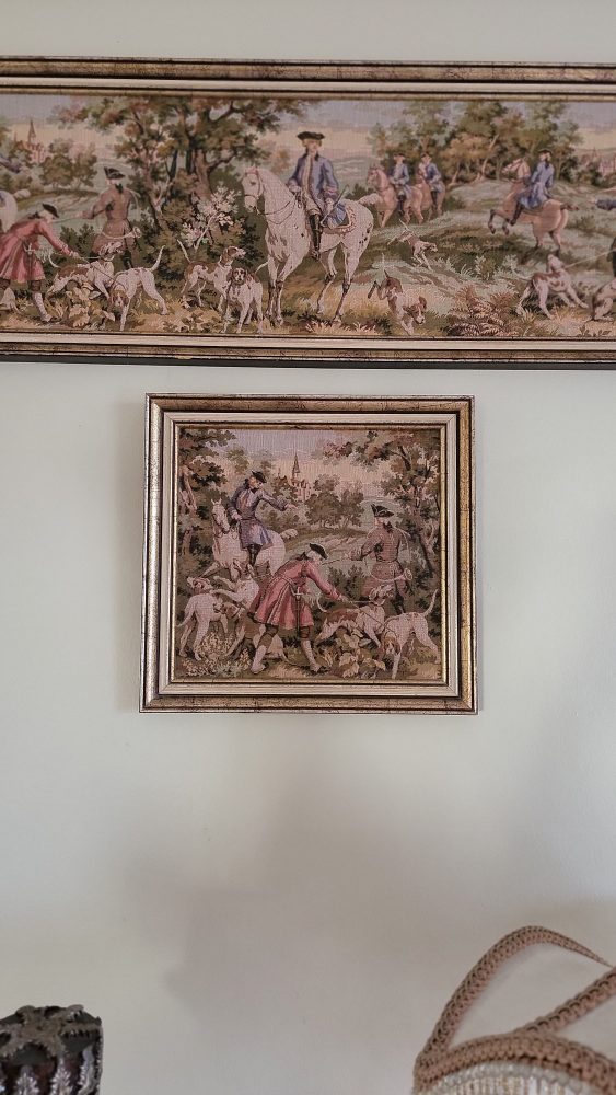 Aubusson Tapestry Set Hunting Scene - photo 3