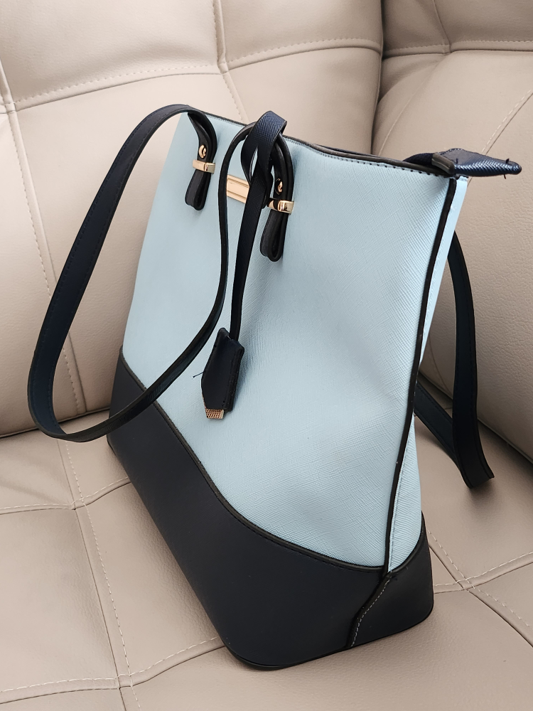 Light and Dark Blue Large Purse - photo 2