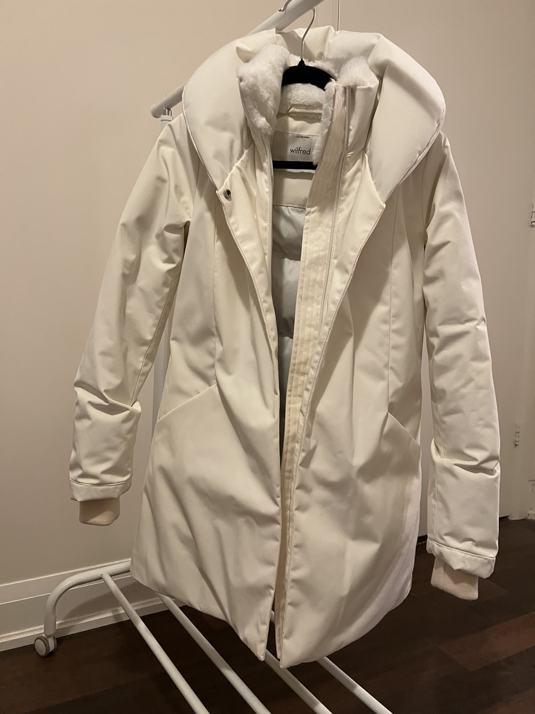 Aritzia white winter jacket