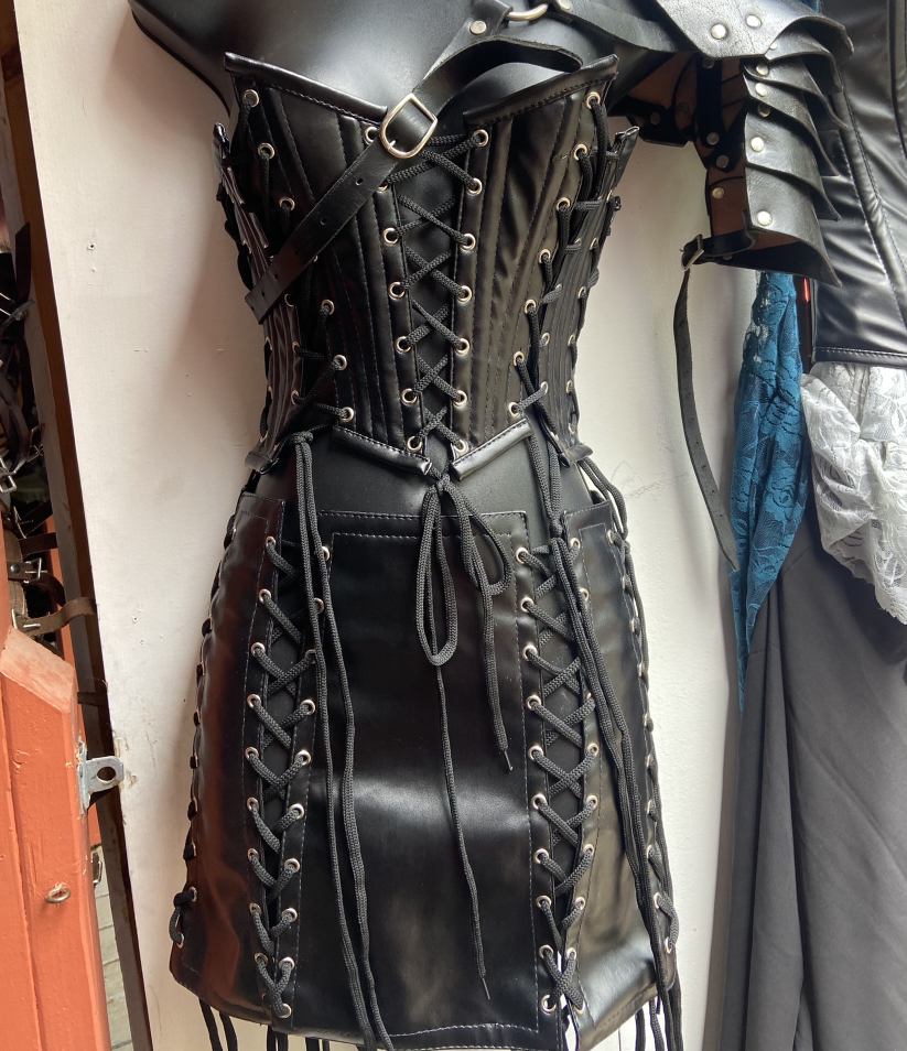 Leather skirt and top set thumbnail