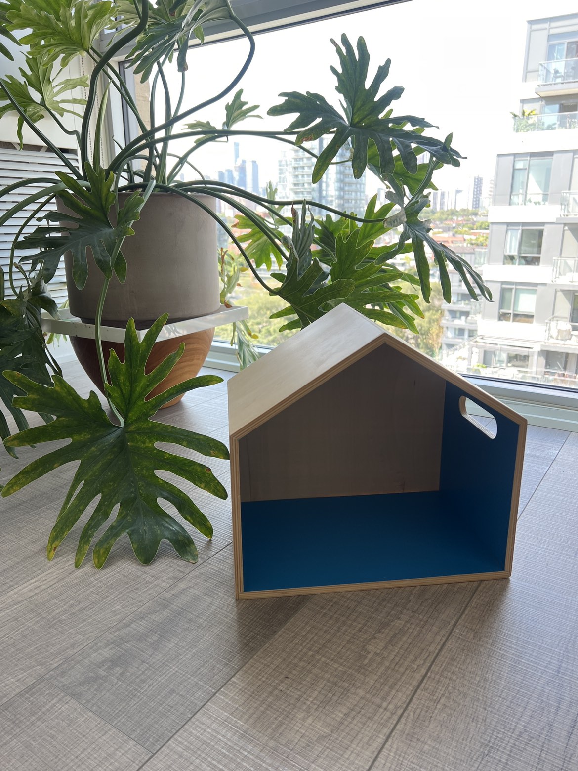 Wooden House Shaped Display Shelf thumbnail