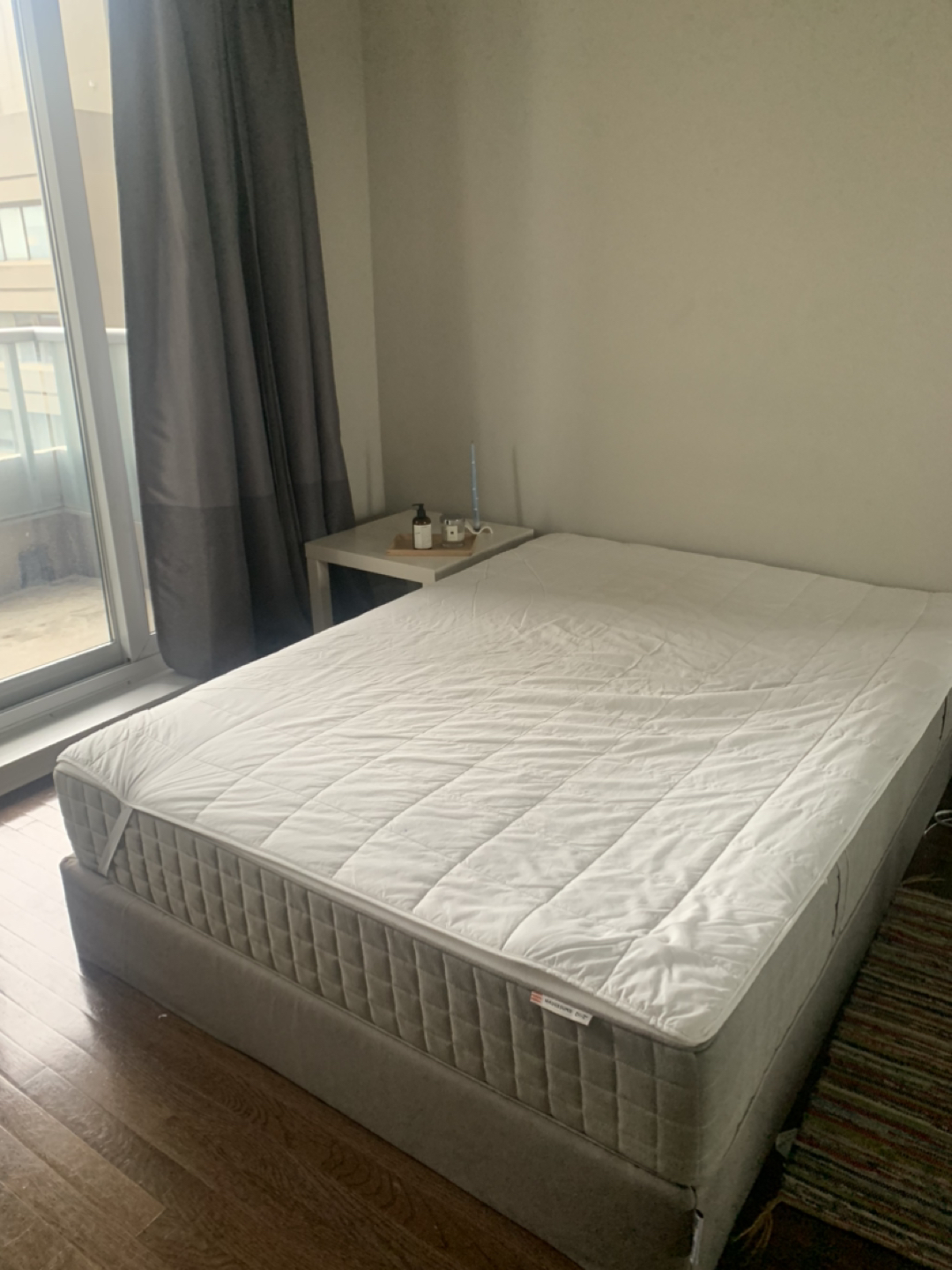 Ikea mattress, bed frame and mattress cover