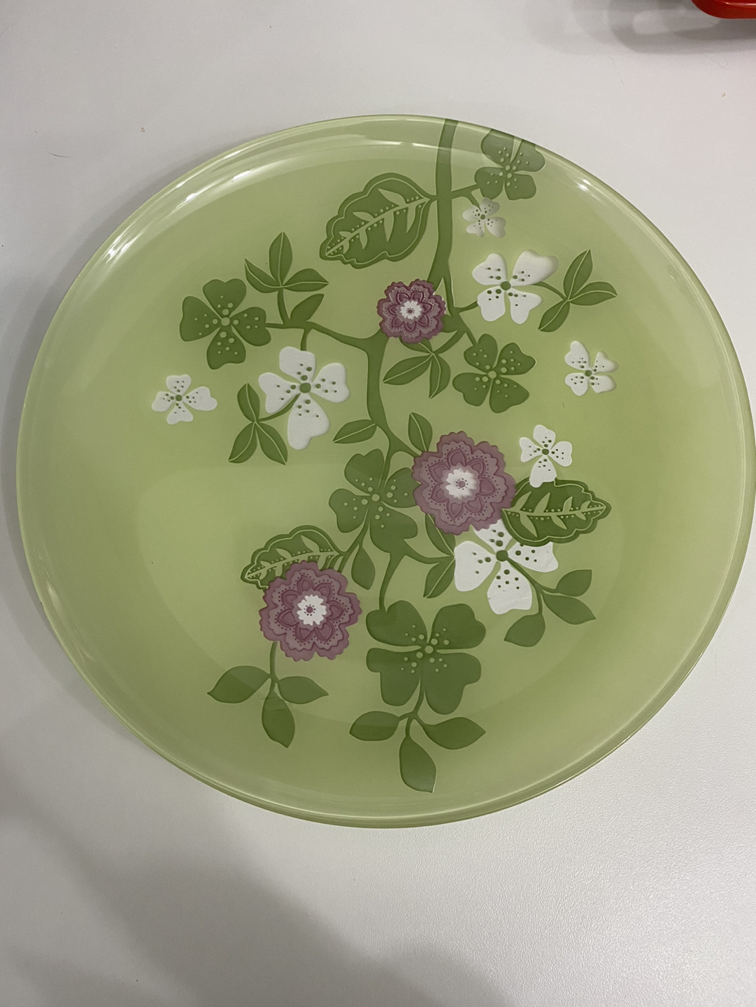 Ikea Ideell Green Floral Dinner Plate image indicator(2)