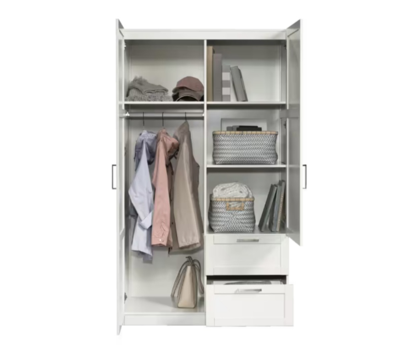 2-Door 2-Drawer Wardrobe/Armoire Cloth Storage - photo 4