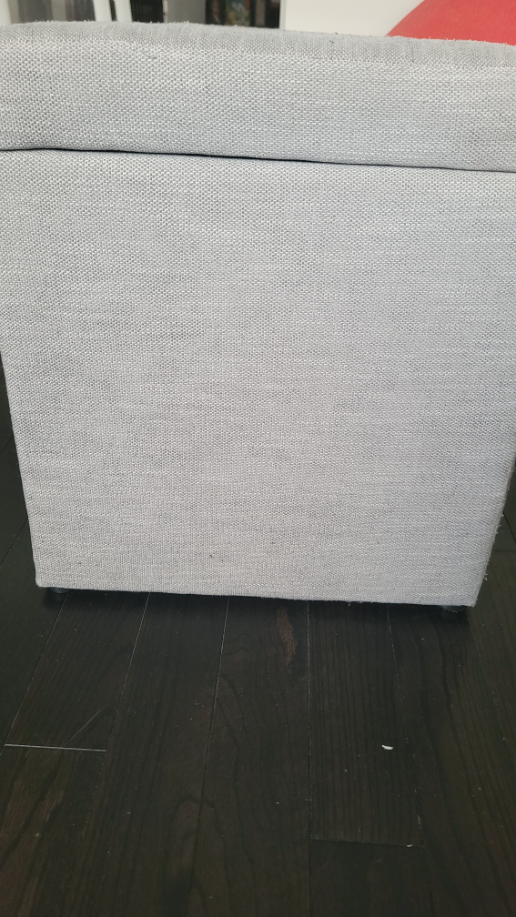 light grey storage ottoman in good condition - photo 5