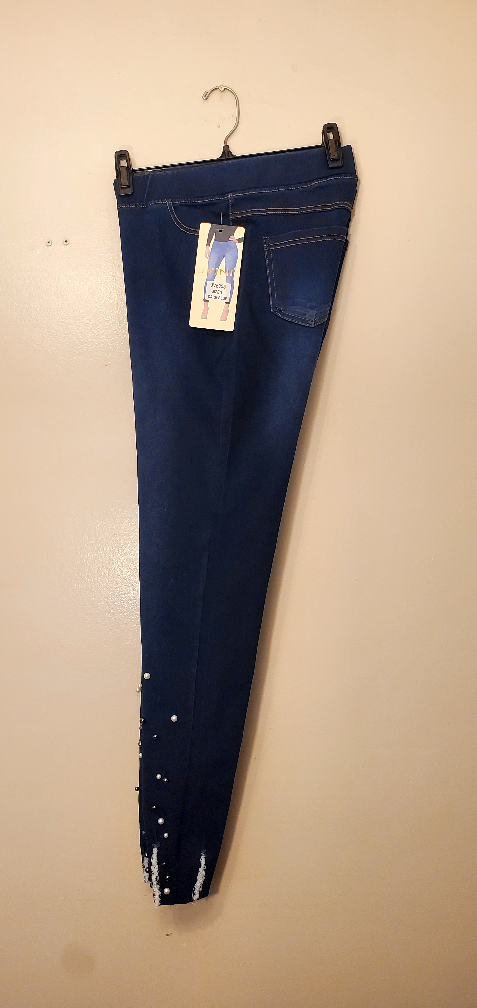 🔥NWOT JVINI Jeggings Dark Blue US Large - photo 3