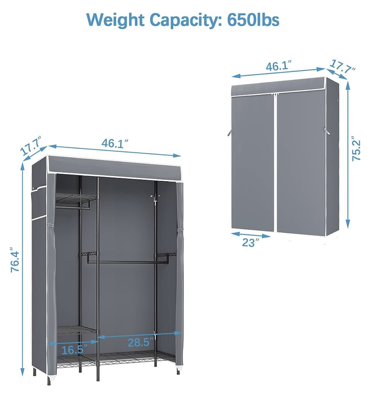 Wardrobe / covered clothes rack - photo 2